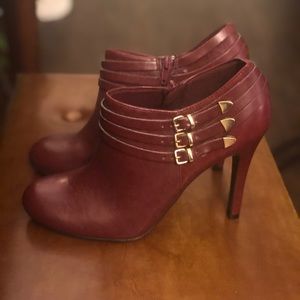 Red high heel bootie